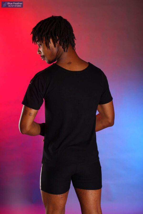 Cotton and leatherette shorts - Image 2