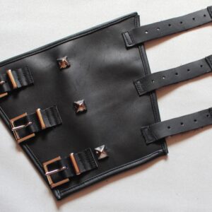 Leather studded gauntlets