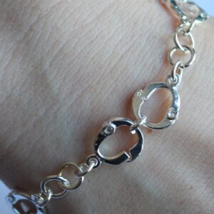 Sterling silver handcuff bracelet