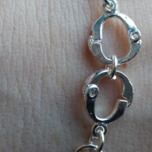 Sterling silver handcuff bracelet