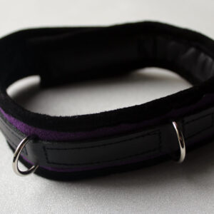 Purple suede padded collar