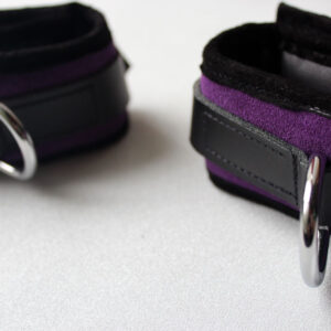 Purple padded suede wrist restraints