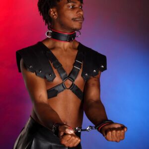 Gladiator leather chest harness