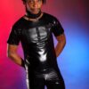 Padded leather collar with suede edging - Image 5