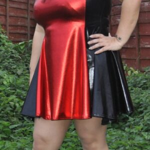 PVC Skater Dress – Large – Red