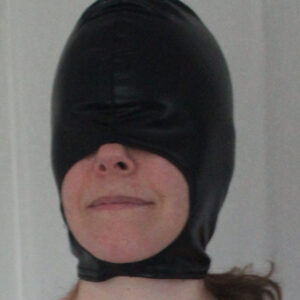 Stretchy PVC hood with open mouth