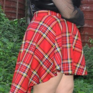 Burlesque style tartan skirt