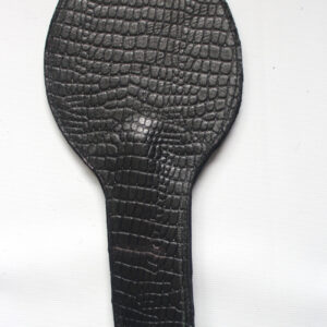 Black leather round paddle