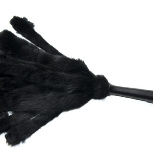 Fur flogger on black oak