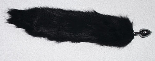 Black tail anal plug