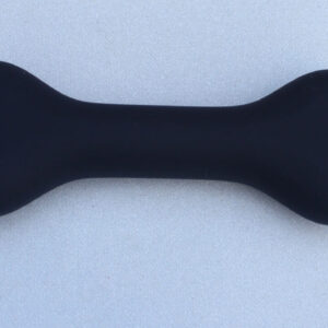 Pet play silicone bone gag – black