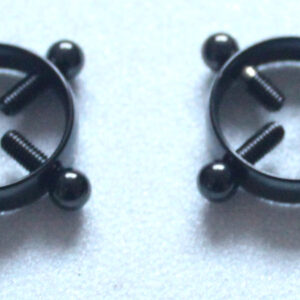 Black adjustable circle nipple clamps