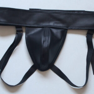 Luxury leather jock strap with black trim