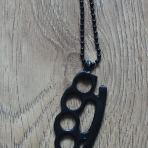 Black knuckle duster necklace