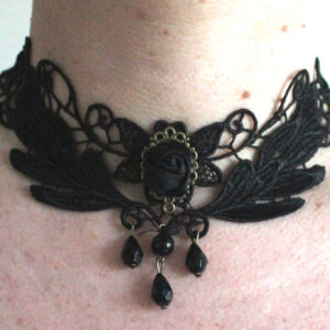 Lacework choker – black flower