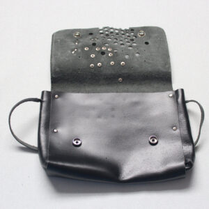 Black leather studded bag