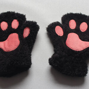 Black paw gloves