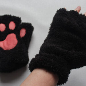 Black paw gloves