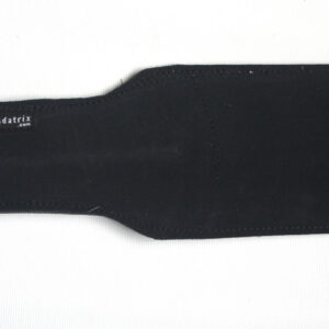 White texture leather and black suede paddle