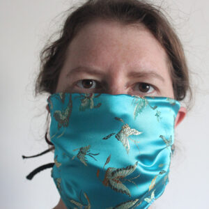 Butterfly satin face mask
