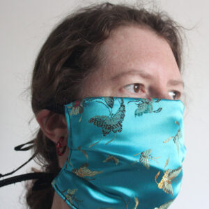 Butterfly satin face mask