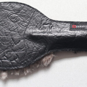 Fur and leather circle paddle