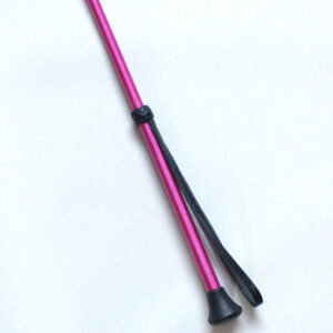 Classic pink leather riding crop