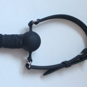 Penis dildo gag (silicone strap) facing inwards