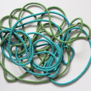Two tone green and turquoise rope
