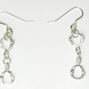 Sterling silver handcuff earrings