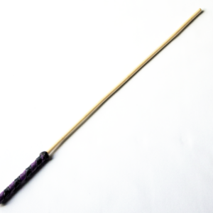 10mm Varnished rattan heart cane with braided handle
