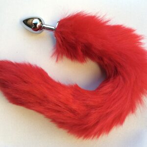 Red tail anal plug