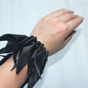 Leather boa bracelet