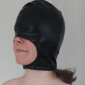 Stretchy PVC hood with open mouth