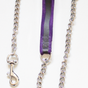 Purple suede edged leash