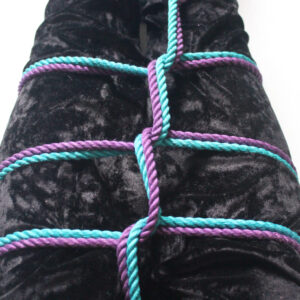 Two tone purple and turquoise rope