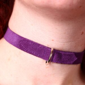 Purple suede day collar