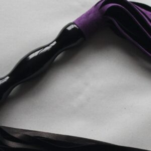 Double ended purple suede and black leather