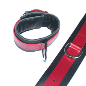 Black and red padded cuffs