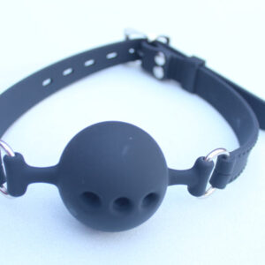 Silicone lockable ball gag