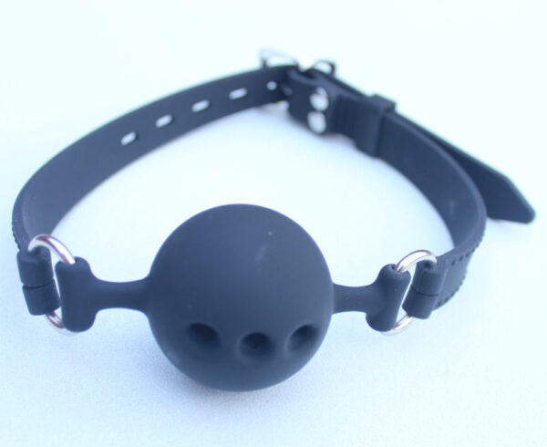 Silicone lockable ball gag