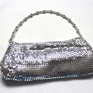 Silver clutch purse