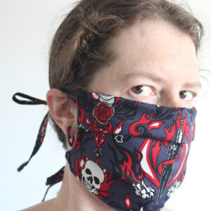 Skulls and daggers cotton face mask