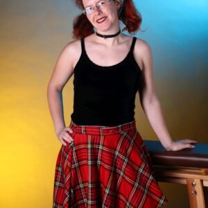 Burlesque style tartan skirt