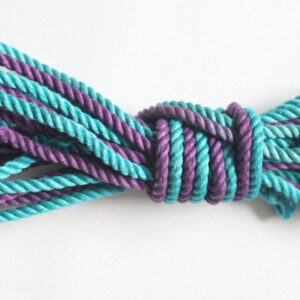 Two tone purple and turquoise rope