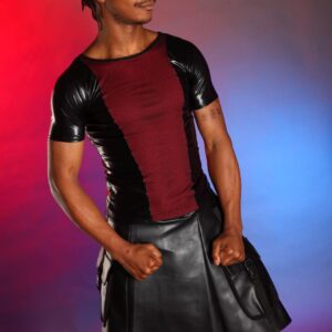 Leatherette utility kilt