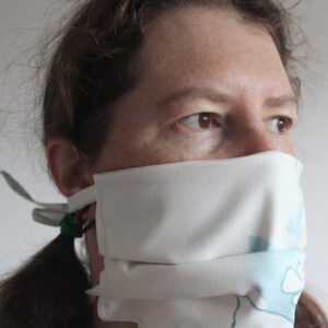 White cotton face mask