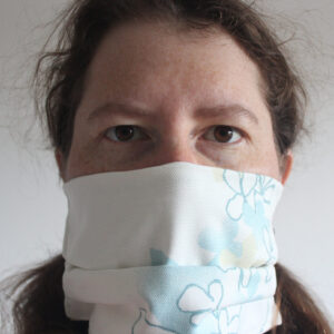 White cotton face mask