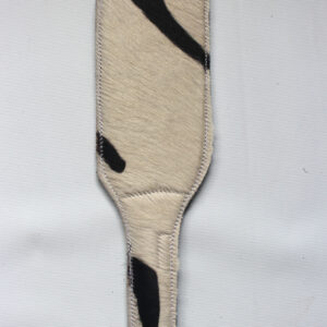 Zebra print and black leather paddle