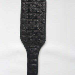 Zebra print and black leather paddle
